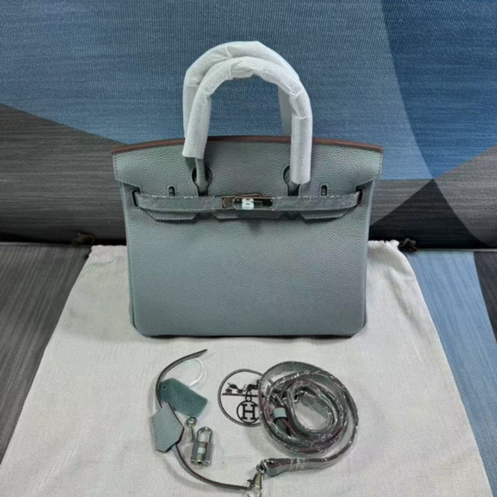 Hermes Birkin 30 Bag Epsom Silver Hardware Blue 30Cm