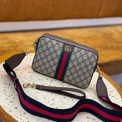 Gucci Ophidia GG Shoulder Bag Beige Ebony 23.5Cm