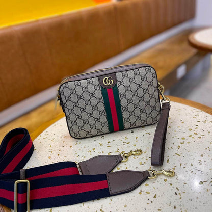 Gucci Ophidia GG Shoulder Bag Beige Ebony 23.5Cm