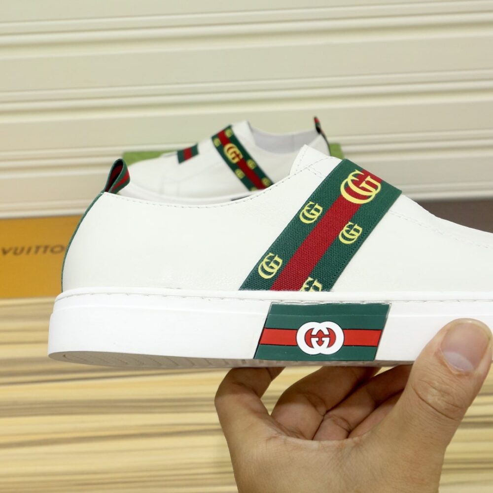 Gucci GG Slip On Sneaker Leather White
