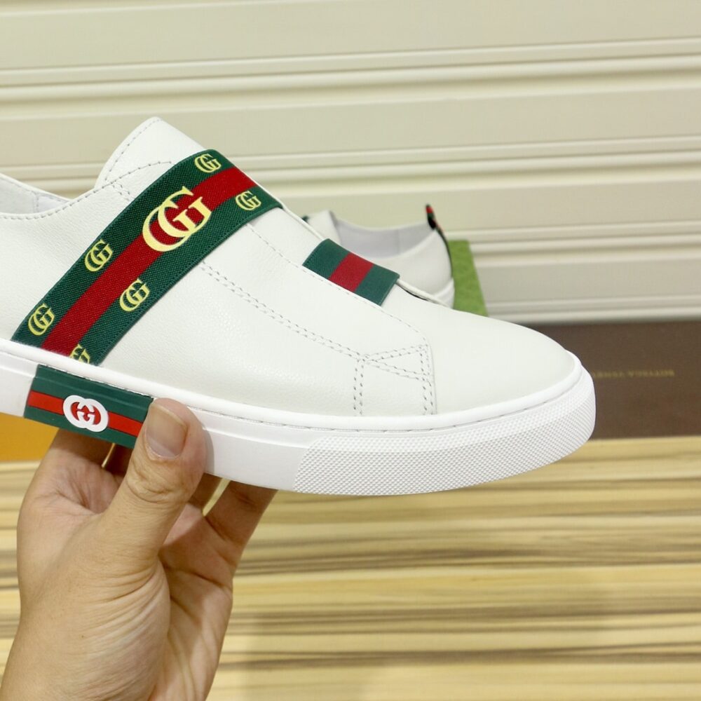 Gucci GG Slip On Sneaker Leather White