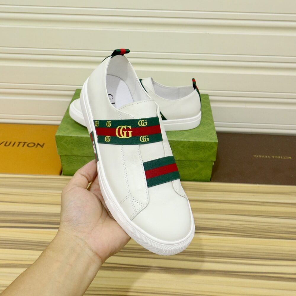 Gucci GG Slip On Sneaker Leather White