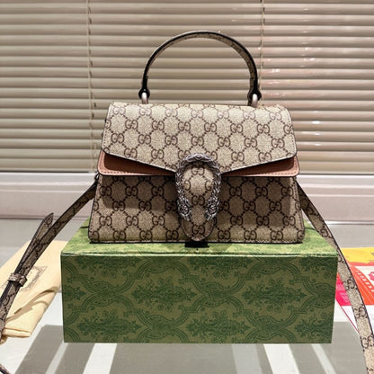 Gucci Damen Dionysus GG Canvas Top Handle Bag Brown 24Cm