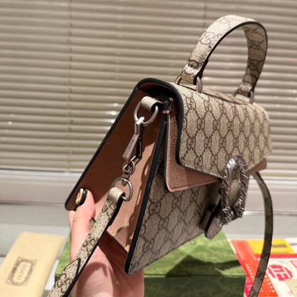 Gucci Damen Dionysus GG Canvas Top Handle Bag Brown 24Cm