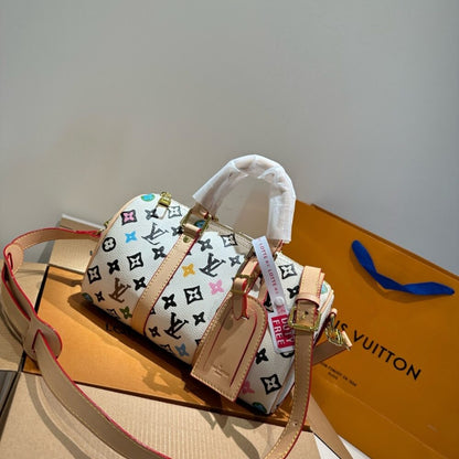 Louis Vuitton Speedy 25 Handbag Monogram Canvas In Multicolor 25Cm