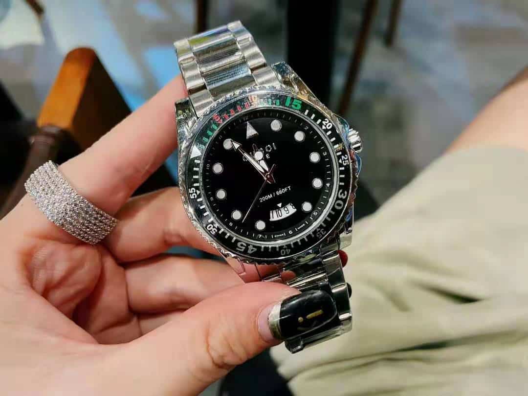Gucci Dive Xl Black Dial Watch 45Mm