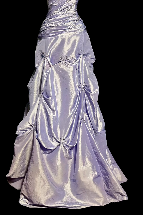 Obsessed A Line One Shoulder Lilac Satin Long Prom Dress,Wedding Dress,Evening Dress GG1171
