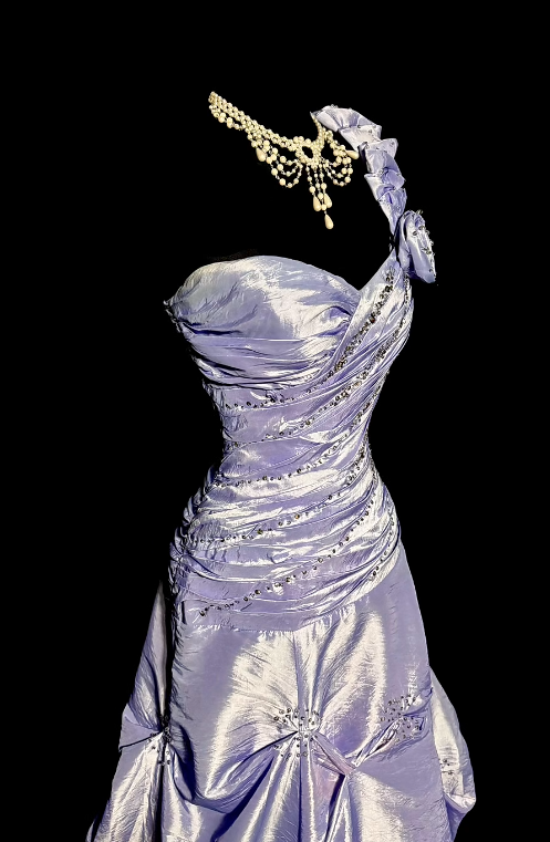 Obsessed A Line One Shoulder Lilac Satin Long Prom Dress,Wedding Dress,Evening Dress GG1171