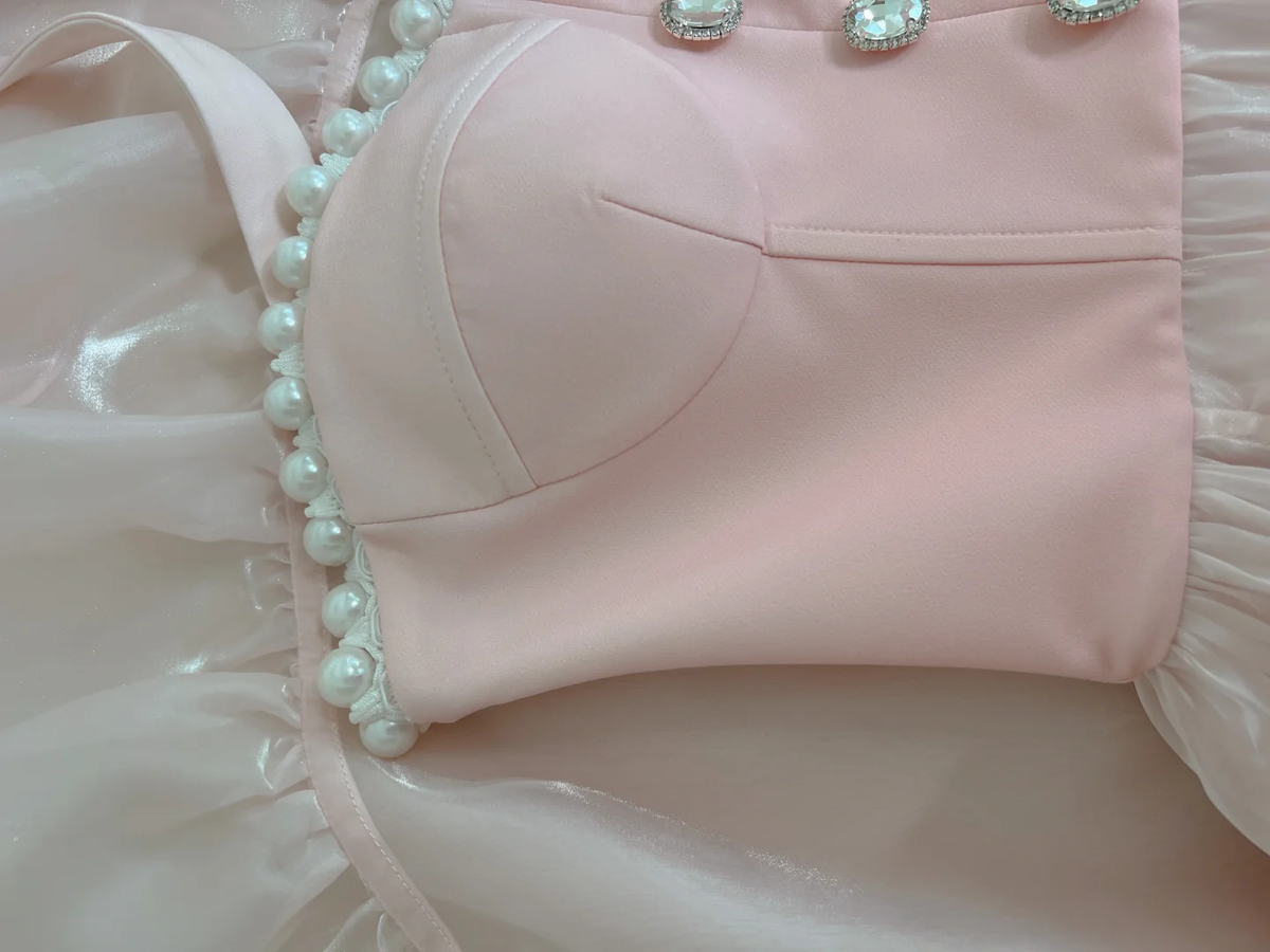 Cute A Line Halter Pink Satin Chiffon High-Low Long Prom Dress, Party Dress, Evening Dress GG2582