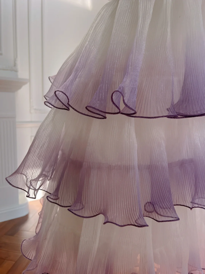 Stunning A Line Spaghetti Straps Gradient Chiffon Short Prom Dress,Homecoming Dress,Birthday Dress GG2627