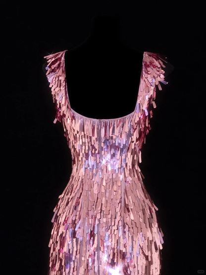 Sparkles Tight Mermaid Square Sequin Short Homecoming Dress,Summer 18th Birthday Dress GG4441