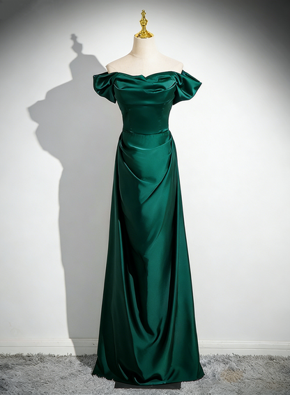 Modest Mermaid Satin Sleeveless Long Prom Dress,Evening Dress GG5368