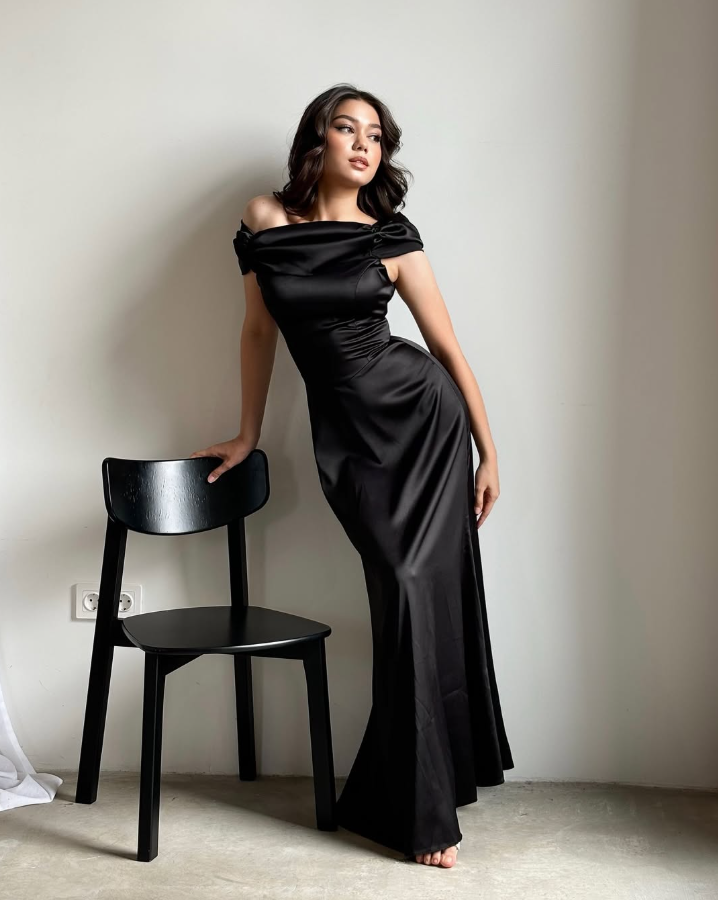 Modest Mermaid Satin Sleeveless Long Prom Dress,Evening Dress GG5368