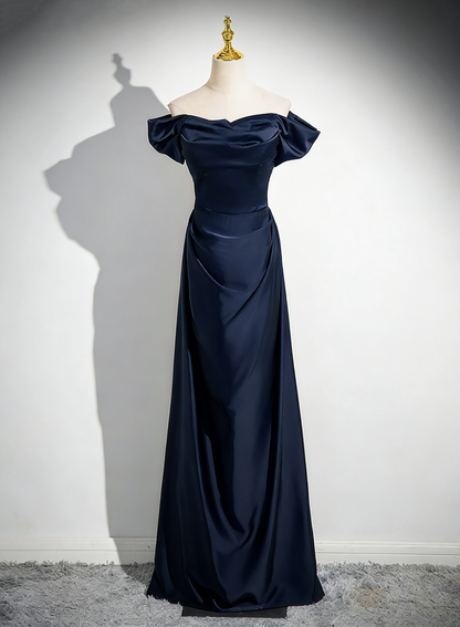 Modest Mermaid Satin Sleeveless Long Prom Dress,Evening Dress GG5368