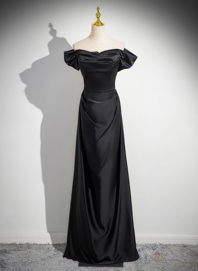 Modest Mermaid Satin Sleeveless Long Prom Dress,Evening Dress GG5368