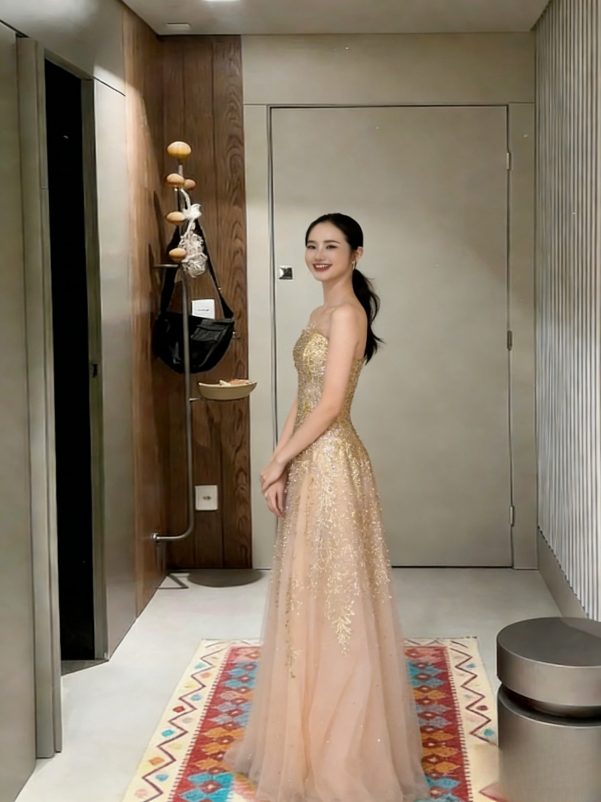Shiny A Line Strapless Tulle Sequin Without Sleeves Long Prom Dress,Evening Dress GG5646