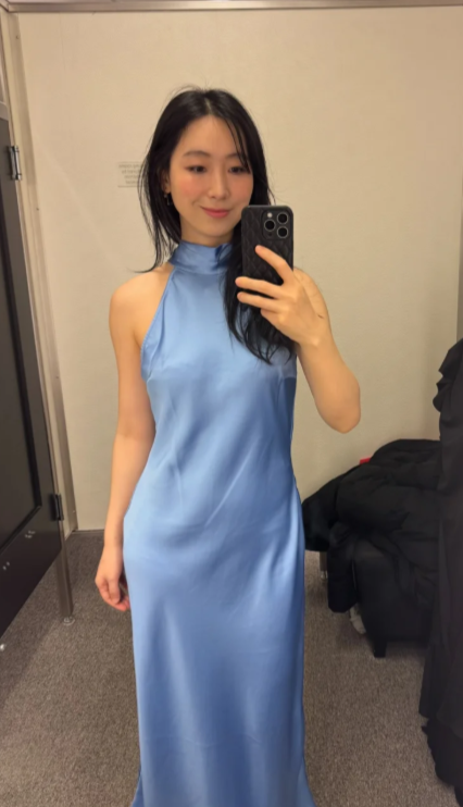 Simple Mermaid Halter Satin Long Prom Dress,Evening Dress GG5824