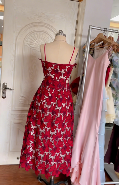 Charming Spaghetti Straps A-Line Prom Dress Appliques Long Evening Dress GG5828