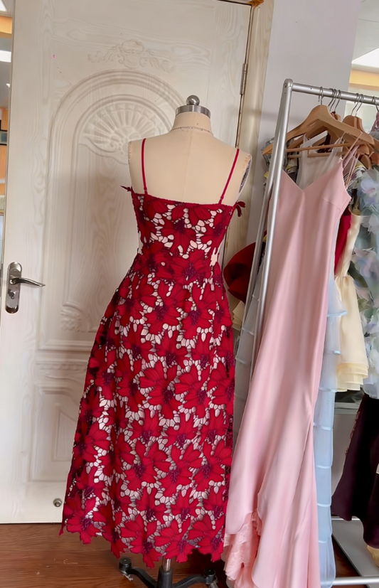 Charming Spaghetti Straps A-Line Prom Dress Appliques Long Evening Dress GG5828