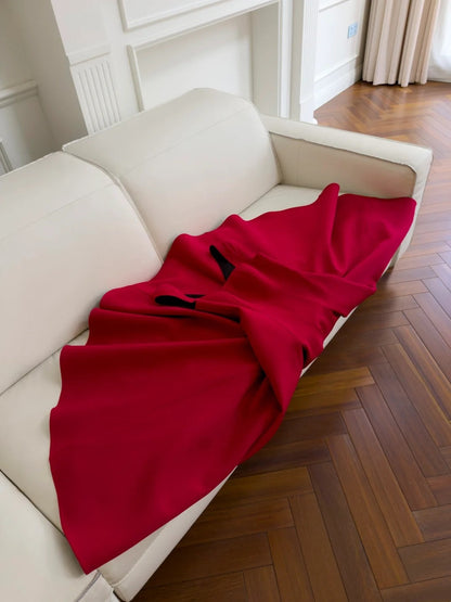 Sexy Square Neck Red Prom Dress Satin A-Line Evening Dress GG5832
