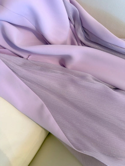 Simple Spaghetti Straps Prom Dress Purple A-Line Evening Dress GG5842