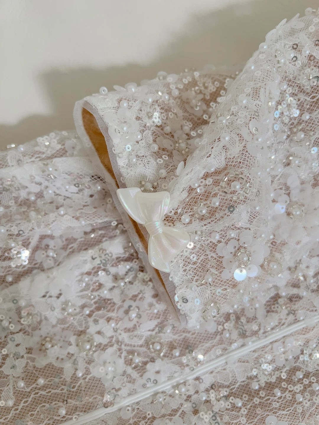 Sparkly Short Sleeve Light Pink Prom Dress Lace Sequins A-Line Evening Dress GG5892