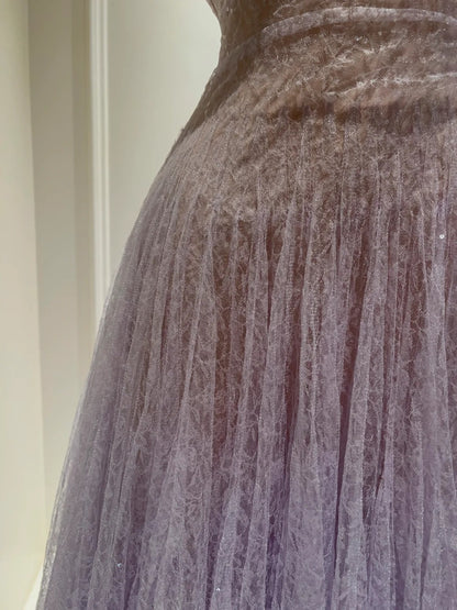 Dreamy Light Purple Prom Dress Sequins Tulle A-Line Evening Dress GG5907