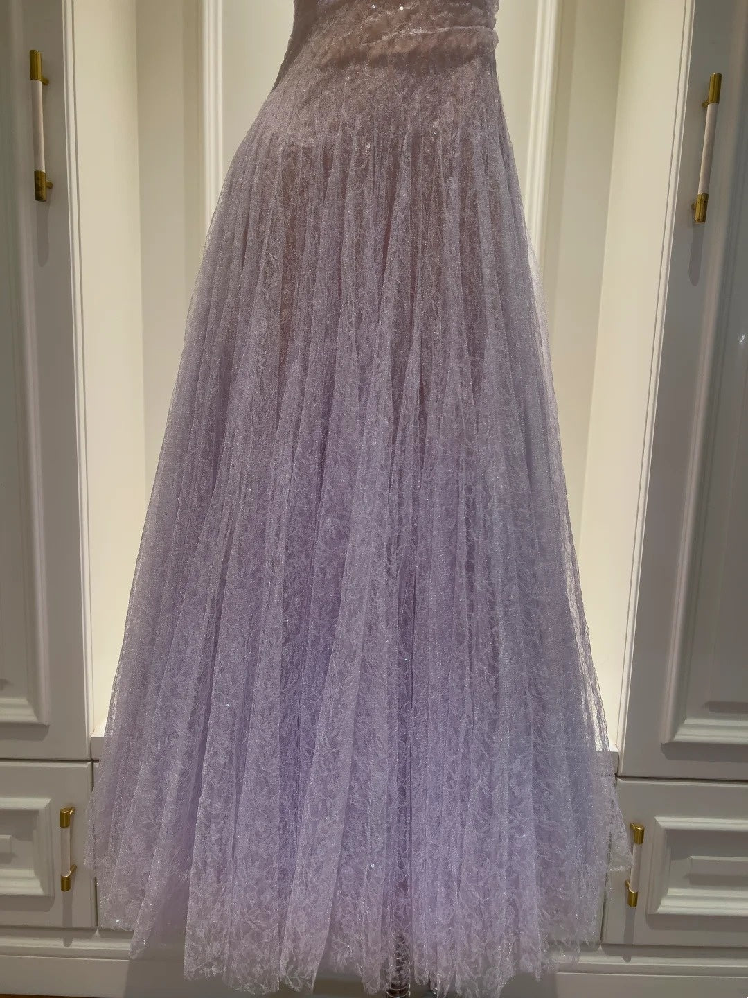 Dreamy Light Purple Prom Dress Sequins Tulle A-Line Evening Dress GG5907