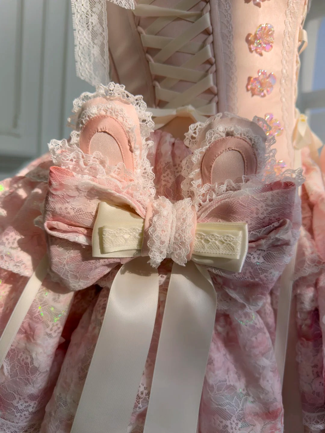 Sweet Off-the-Shoulder Pink Homecoming Dress Lace Tiered Birthday Dress GG5921
