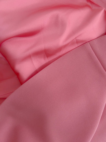 Sleek Square Neck Pink Prom Dress A-Line Evening Dress GG5930