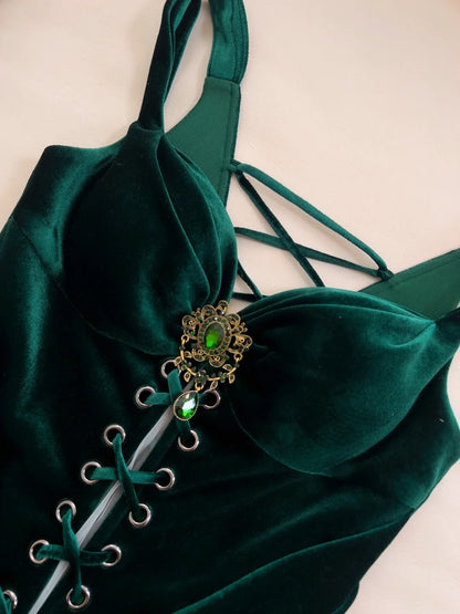 Modern Sweetheart Dark Green Prom Dress Velvet Sheath Evening Dress GG5950