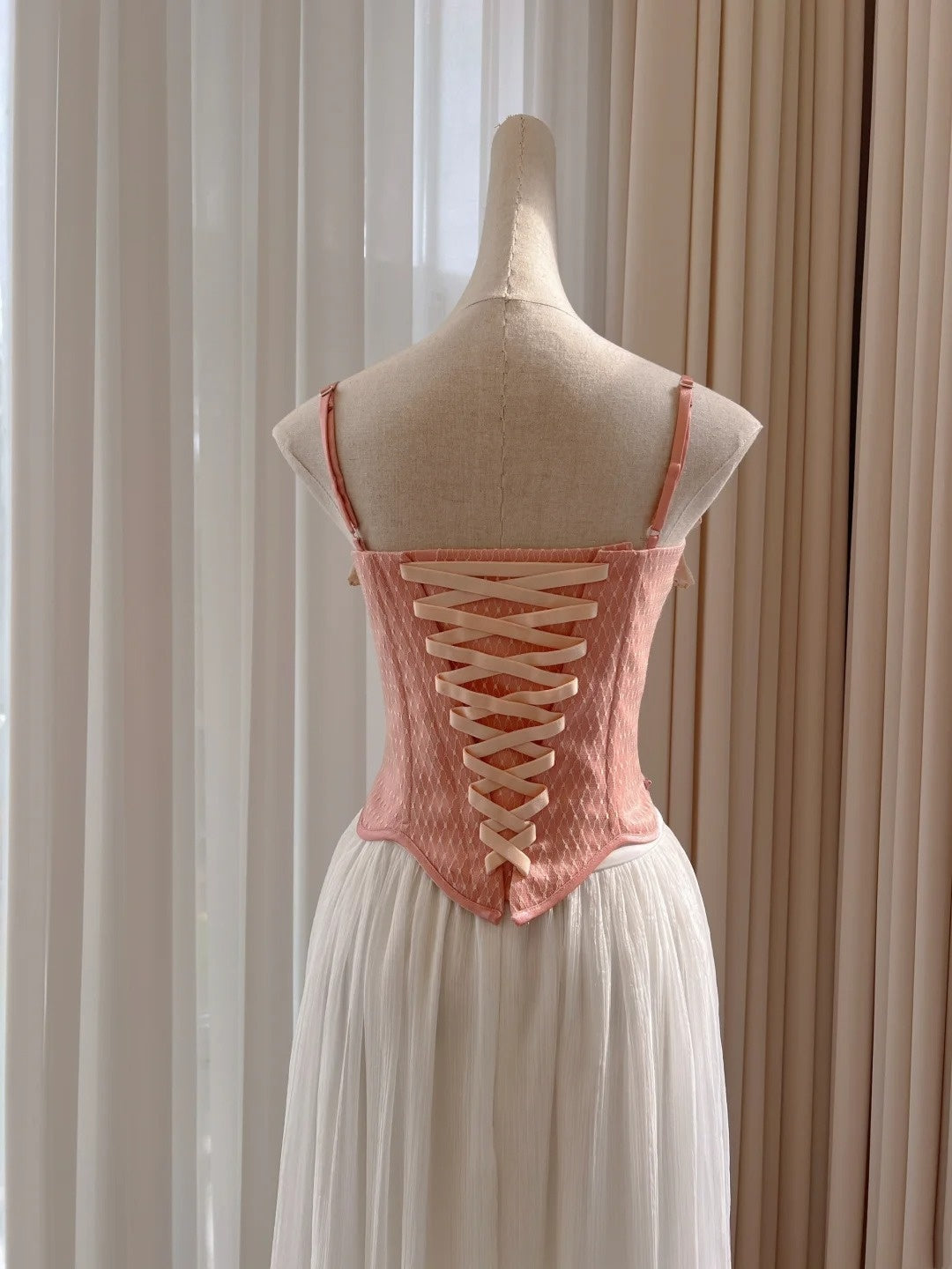 Ornate Spaghetti Straps Pink Prom Dress Rhinestones 3D Floral A-Line Evening Dress GG5975