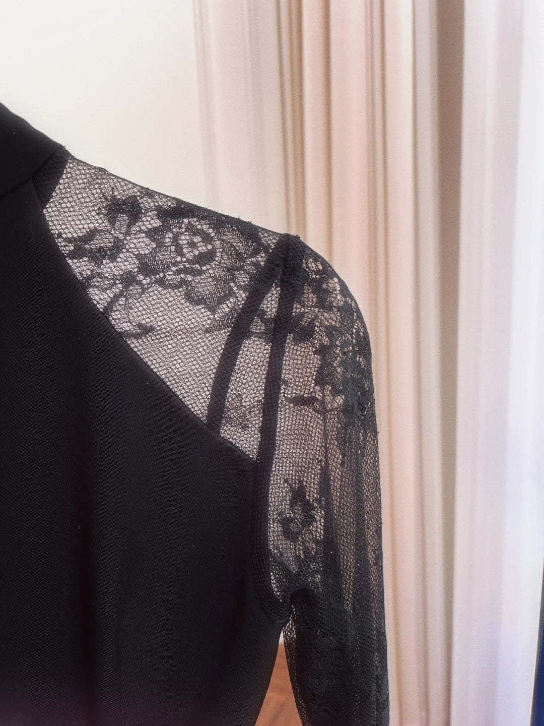 Alluring Long Sleeve Black Homecoming Dress Lace Cutout A-Line Birthday Dress GG5998