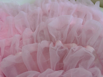 Cute Tiered Pink Prom Dress Tulle A-Line Evening Dress GG6021