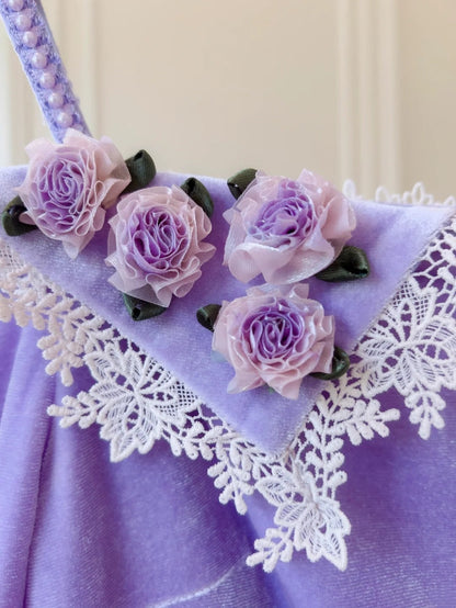 Charming Lace Purple Prom Dress Long Sleeve Appliques Mermaid Evening Dress GG6023