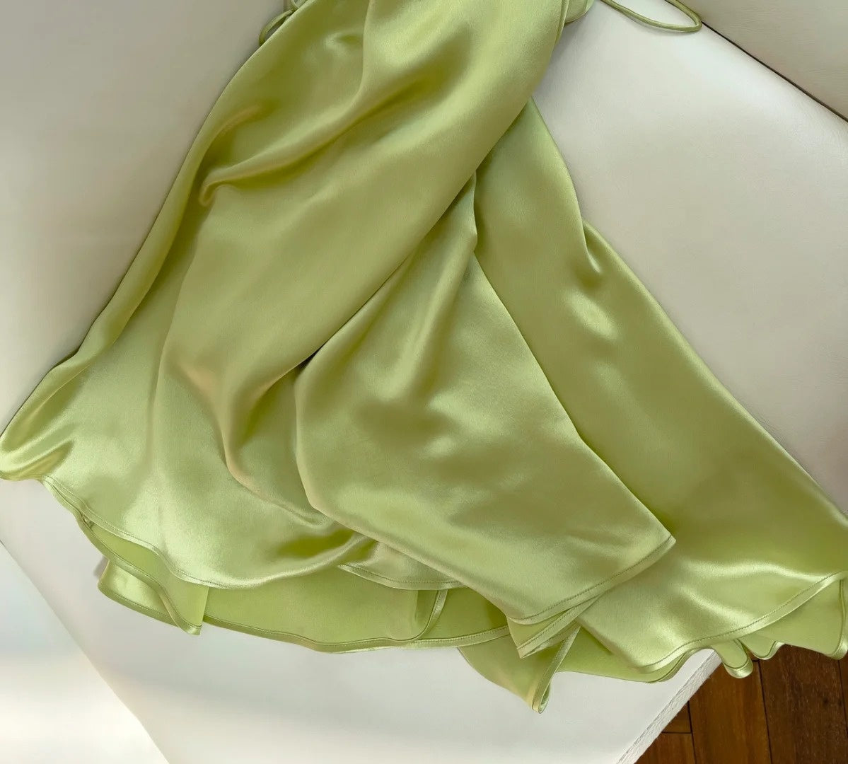 Simpel Halter Neck Green Prom Dress Satin A-Line Evening Dress GG6025