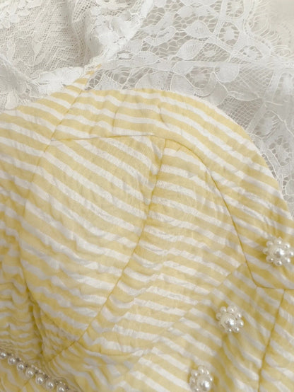 Charming Short Sleeve Yellow Homecoming Dress Lace Beading A-Line Birthday Dress GG6033