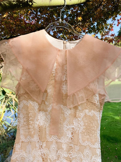 Attractive Lace Apricot Homecoming Dress Jewel Neck A-Line Birthday Dress GG6054