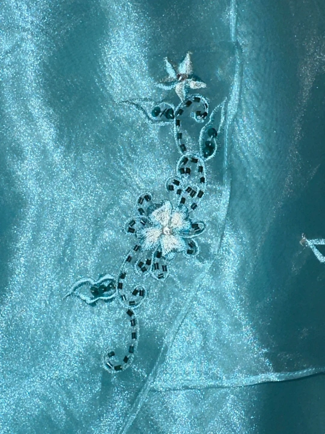Charming Strapless Blue Prom Dress Sequins Embroidered A-Line Evening Dress GG6102