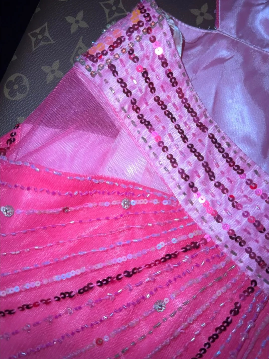 Playful Halter Neck Gradient Pink Prom Dress Crystals Sequins Tulle Mermaid Evening Dress GG6118