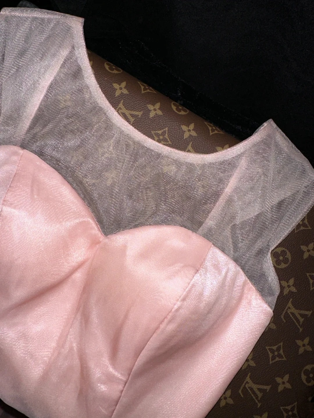Trendy Pink Prom Dress Tulle Satin A-Line Evening Dress GG6122