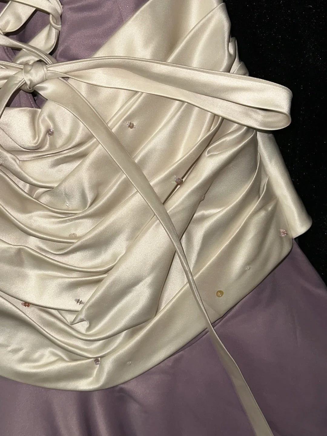 Playful Purple Strapless Prom Dress Sequins A-Line Evening Dress GG6136