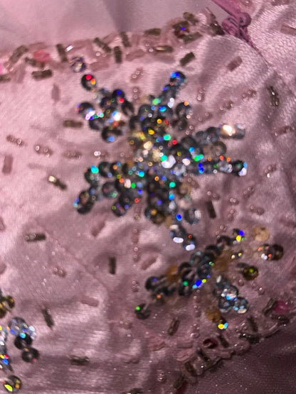 Adorable One Shoulder Pink Prom Dress Sequins Tulle A-Line Evening Dress GG6170