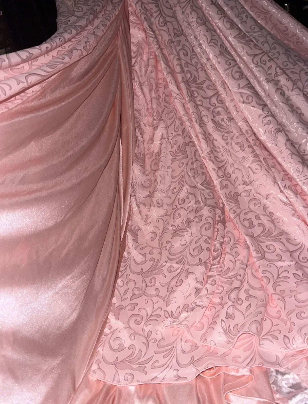 Luxury Beading Pink Prom Dress Long Sleeve A-Line Evening Dress GG6175
