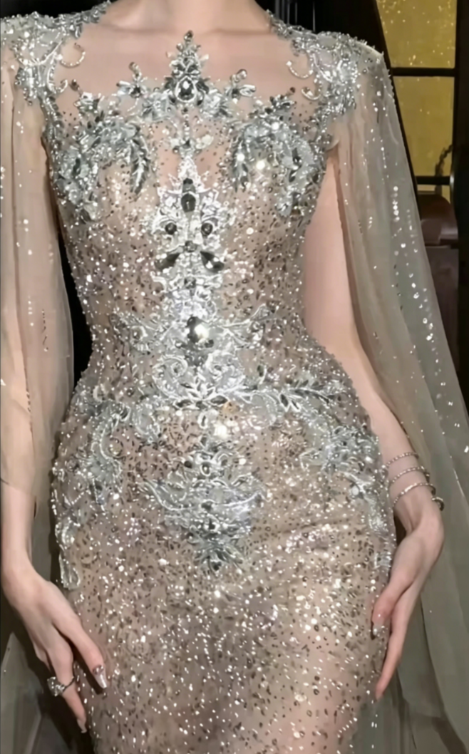 Ornate Beaded Wedding Dress Sequins Mermiad Bridal Dress GG6573