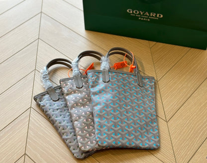 GOYARD POITIERS CLAIRE VOIE BAG GREGE KHAKI 24CM