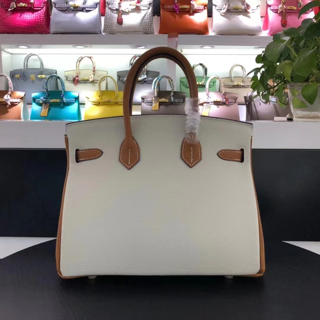 H BIRKIN TOGO  GOLD HARDWARE BEIGE BROWN 30CM