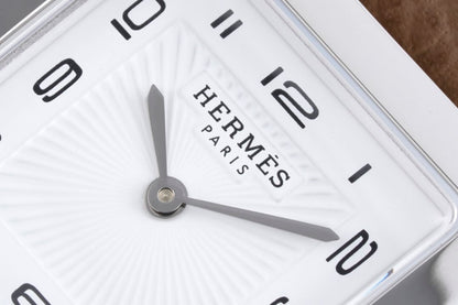 Hermes H Hour Watch Brown Strap 21Mm