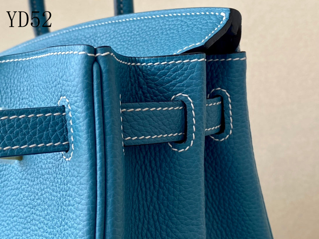 H BIRKIN 25 TOGO BLUE GOLD HARDWARE 25CM