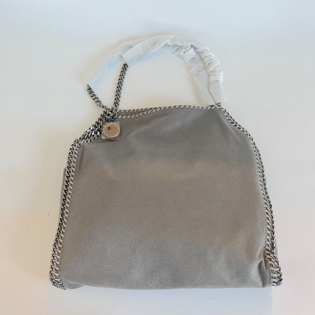 Stella McCartney Large Grey Faux Leather Falabella Bag